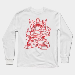 Optimus Prime Chibi - Red Long Sleeve T-Shirt